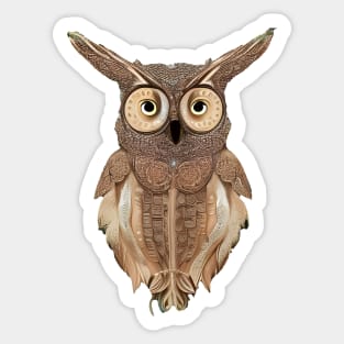 Image of cute owl - symbol of wisdom Sticker